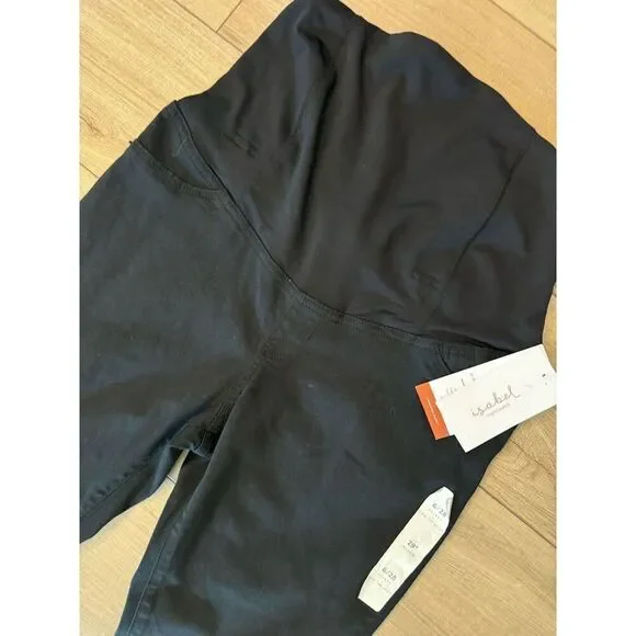 Isabel Maternity Women’s Crossover Panel Maternity Skinny 28 Jeans Black 6 NWT - Picture 5 of 7